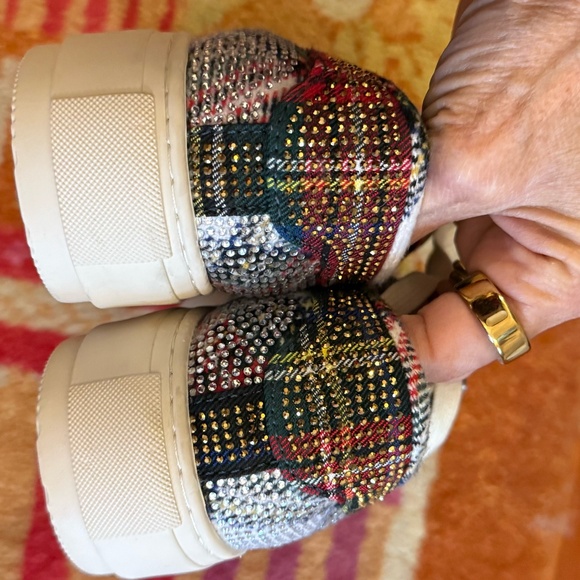 Kurt Geiger London Laney Octavia tartan sneakers sz 37 - Picture 2 of 4